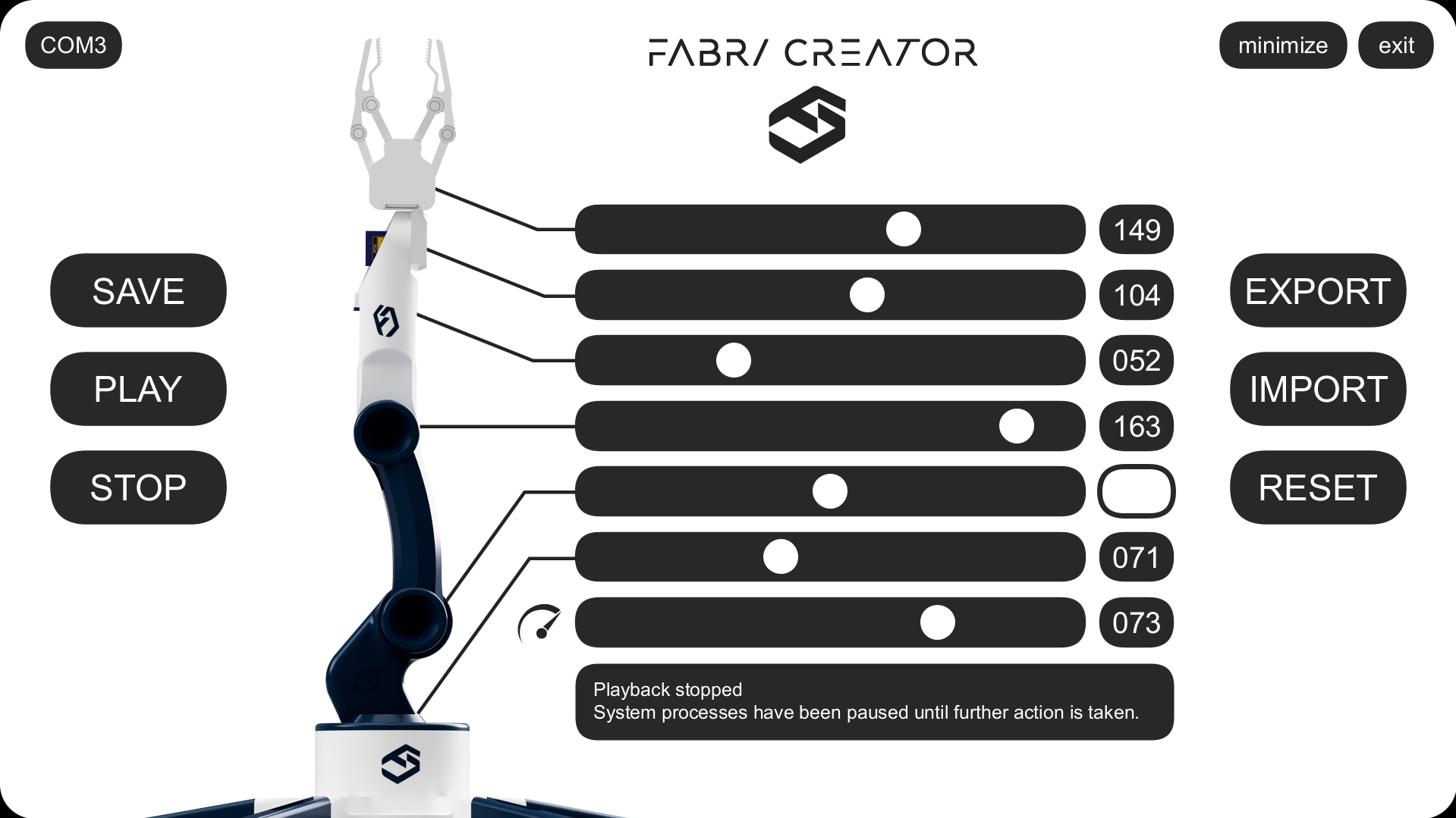 Sistema de Control Brazo Robótico - Aplicación para Windows y Linux
