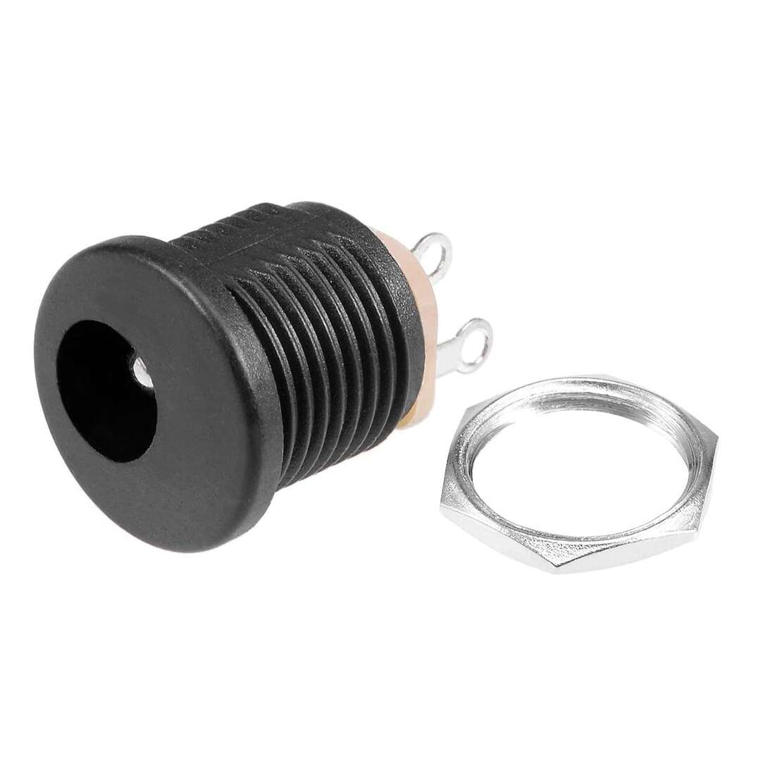DC-022 DC Power Jack Socket 5.5 x 2.1mm Female Panel Mount Connector with Waterproof Cap